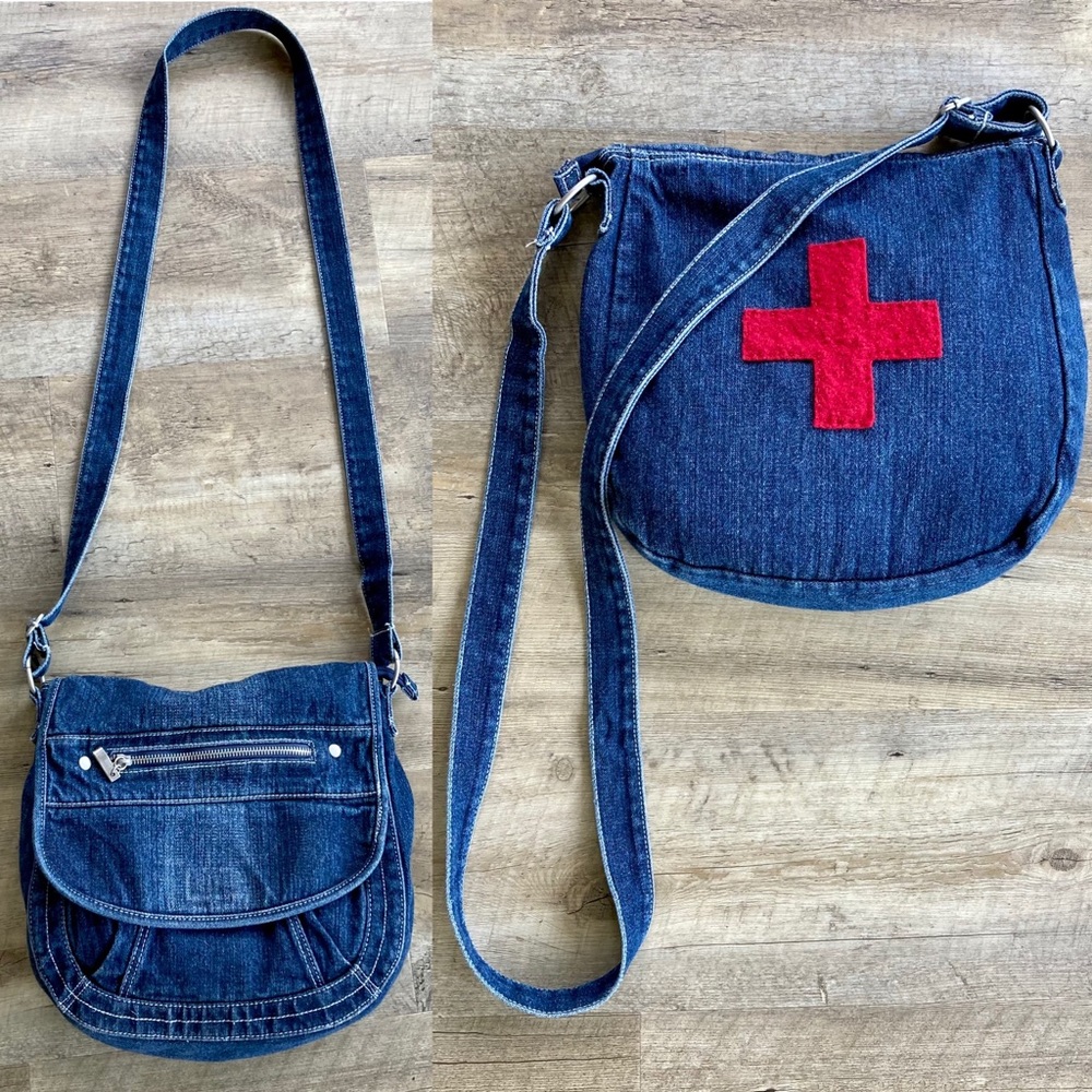 Swiss Army Denim Crossbody / Shoulder Bag Purse - Picture 2 of 14
